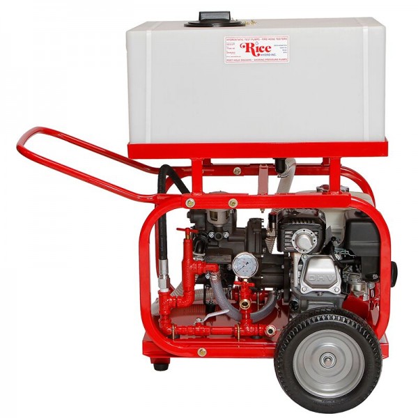 Rice Hydro DPH8 Hydrostatic Test Pump 32 GPM, Up To 300 PSI, Triple Diaphragm Pump, Honda Engine
