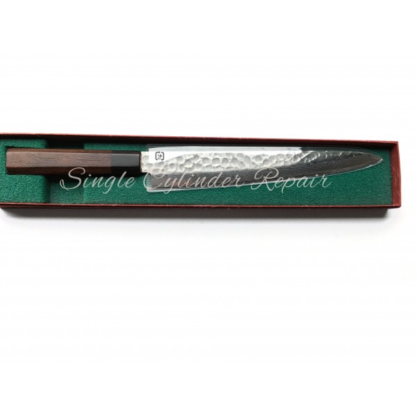 Midori Hamono Sujuhiki Knife Damascus Japanese Made Octagon Handle, VG10, 240mm (9.44")