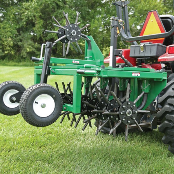 Billy Goat AET60 Aerator 36" 48" 60" Tow Behind Aerator With Folding Wings