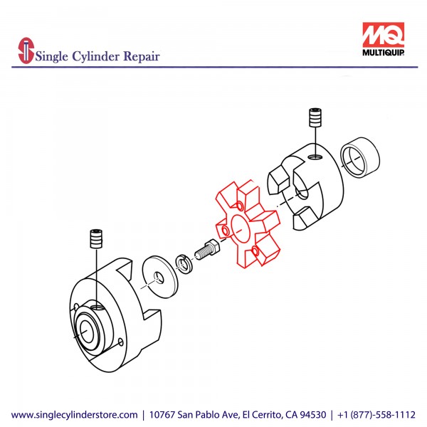 Multiquip 18051RS Spider Rubber Coupling