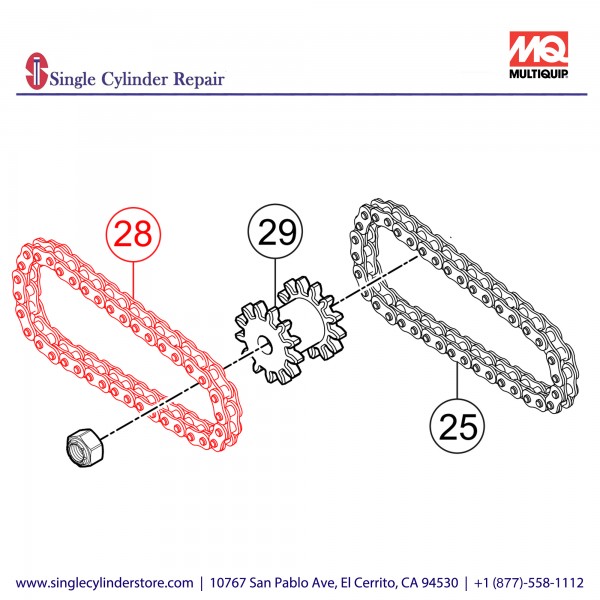 Multiquip 21-2080 Rear chain