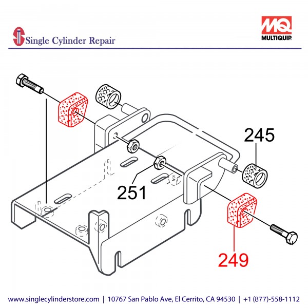 Multiquip 413436720 Handle Rubber MVC-62