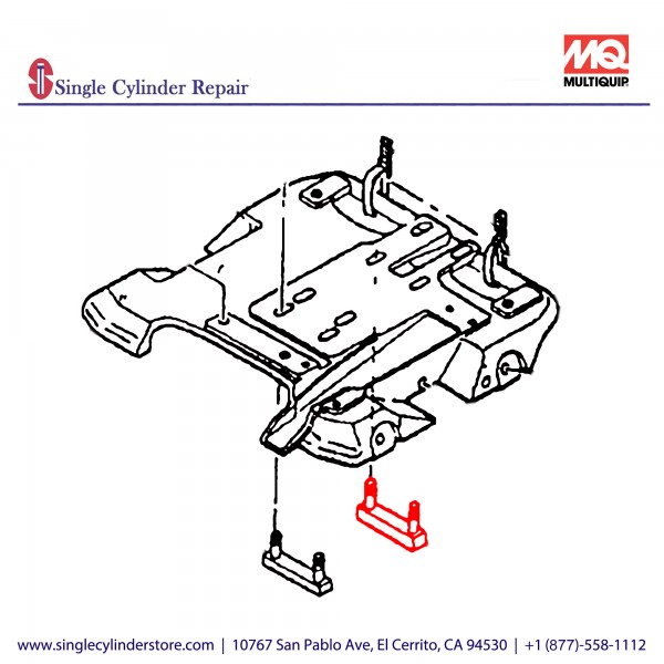 Multiquip 416456710 Engine Plate/RE (w/ Bolt) MVC-98D2