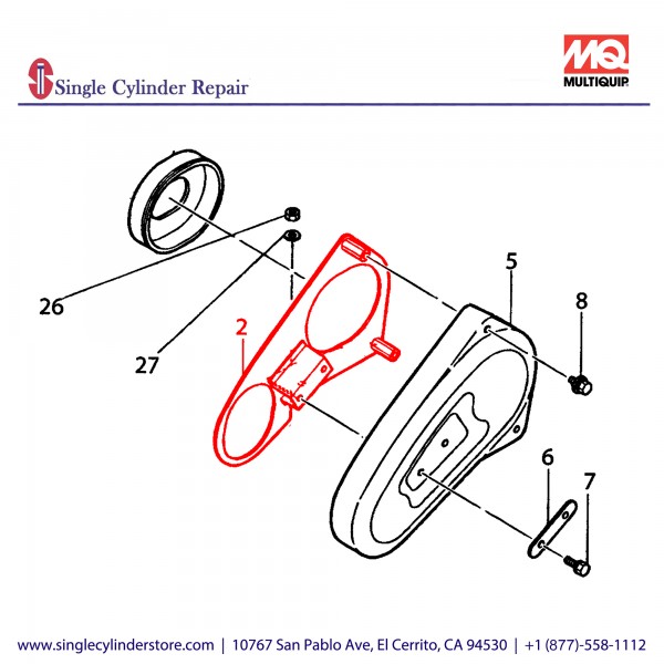 Multiquip 417116280 Cover Belt (In) MVC-40G