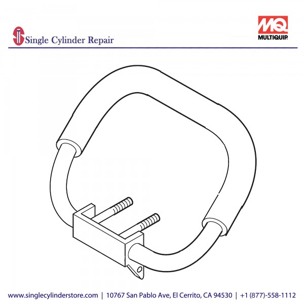 Multiquip 464216620 Handle w/Rubber Grip MVH306GH/D