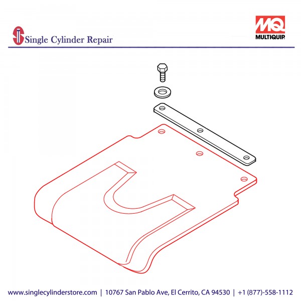 Multiquip 466119720 Cover, Rubber (Guard Frame) MVH-206