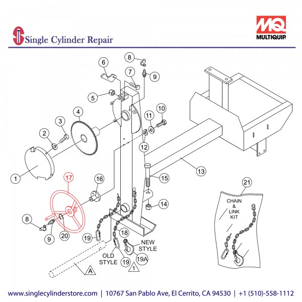 Multiquip Handwheel SC-90,MC,EC,WC-94 501808
