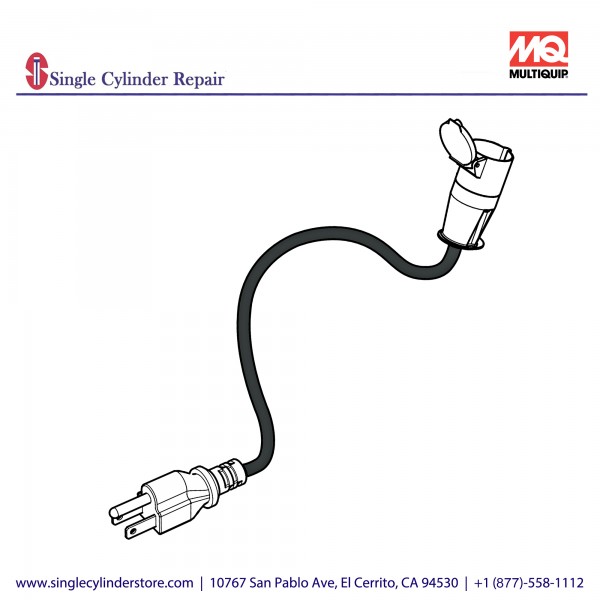 Multiquip 70-0168 CABLE ASSY UL- MOULDED PLUG USA