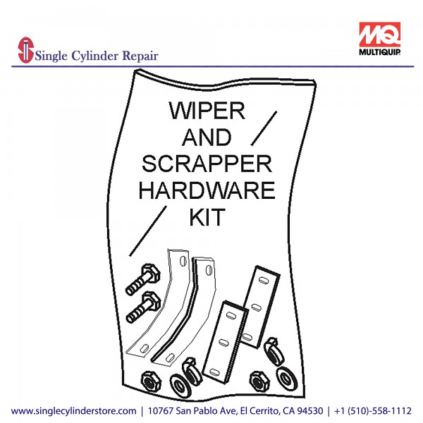 Multiquip Kit Rubber Blades, Scrapers & ,MS15/45H 80000-008
