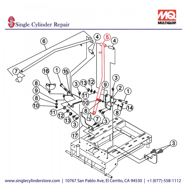 Multiquip A200015303 OUTRIGGER R