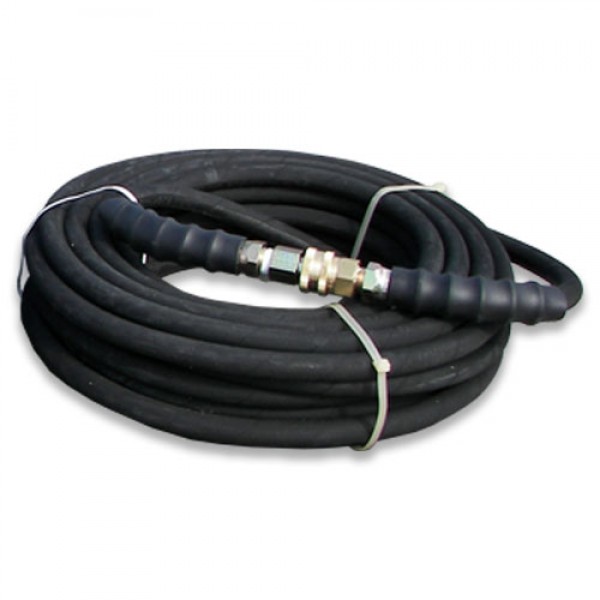 Pressure-Pro AHS245 4000 PSI - 3/8" R1 - 200' Black Quality Pressure Hose With Quick Connects