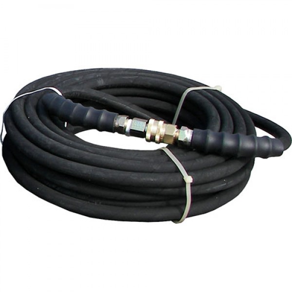 Pressure-Pro AHS340 6000 PSI - 3/8" R2 - 150' Black Quality Pressure Hose With Quick Connects