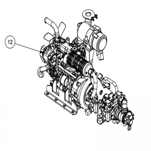 Barreto 00553 H2 Engine & Pumps Assembly