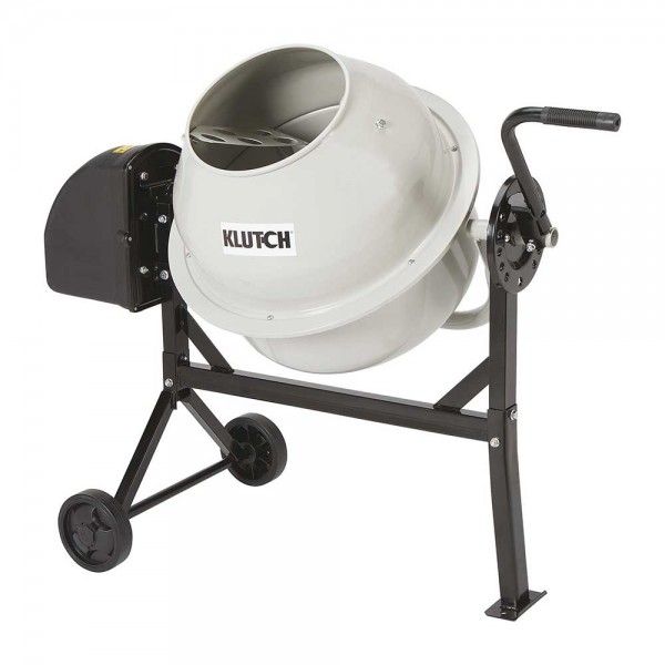 Klutch 114828 Electric Cement Mixer, 2.25 Cu.-Ft Drum