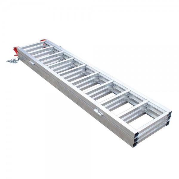 Ultra-Tow 41197 Tri-Fold Aluminum Loading Ramp, 1,500-Lb. Cap, 77in.L x 50in.W x 2in.H