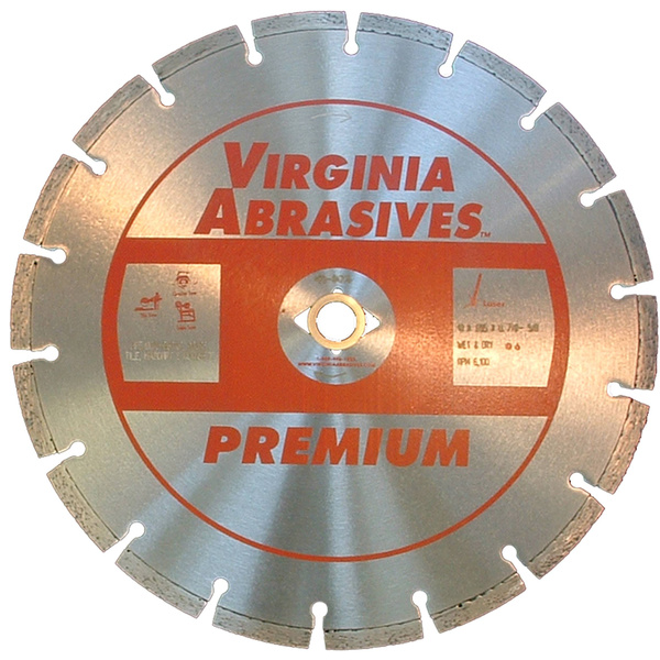 Virginia Abrasives 425-04228 Blade 8" Premium Sm Dia, Wet/Dry Br/St/Ti/Ma/Co
