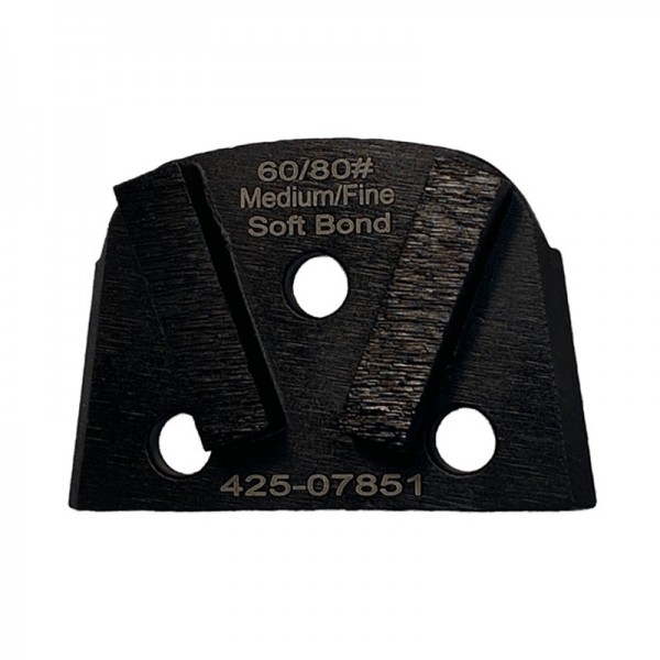 Virginia Abrasives 425-07851 Double Cuboid Soft Bond, 60/80 Med/Fine Grinder Tooling, Black, 3/Box 