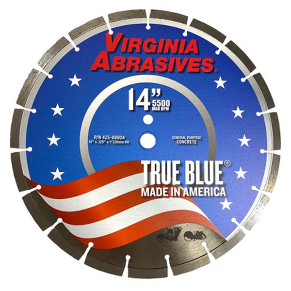 Virginia Abrasives 425-08804 Blade, 14" Gen Prp Cured Conc 14X.125 X 1-20MM, PH