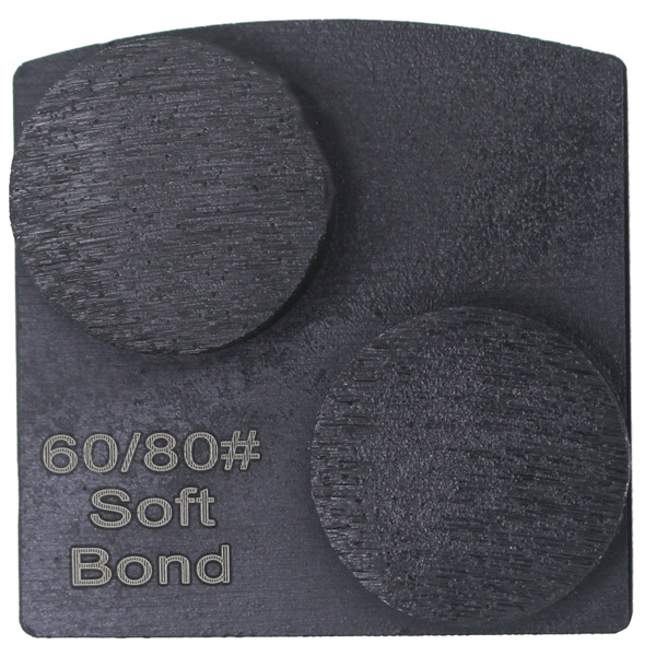 Virginia Abrasives 425-H08680 Double Dot Soft Bond, 60/80 Med/Fine, Grinder Tooling, Grey, 3/Box 