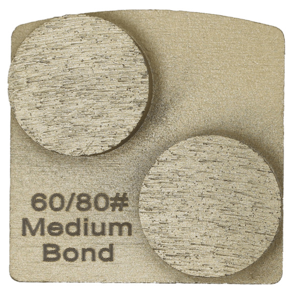 Virginia Abrasives 425-H08684 Double Dot Med Bond, 60/80 Med/Fine Grinder Tooling, Grey, 3/Box