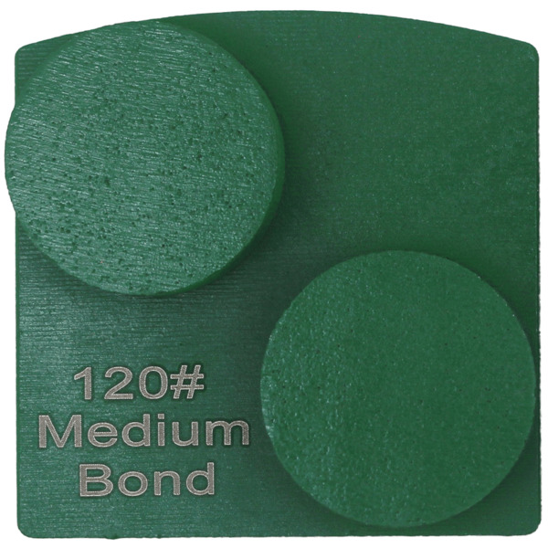 Virginia Abrasives 425-H08685 Double Dot Med Bond, 120 Extra Fine, Grinder Tooling, Green, 3/Box 