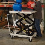 Roughneck 44501 Air/Hydraulic Lift Table Cart 770 Lb. Capacity
