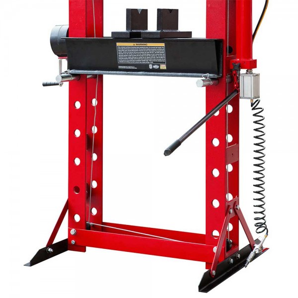 Strongway 46264 50-Ton Pneumatic Shop Press with Gauge and Winch