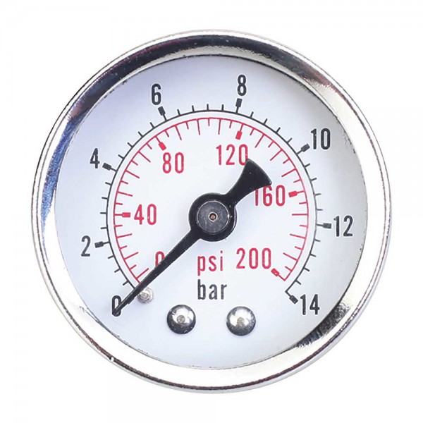 Klutch 48519 Analog Air Pressure Guage 200 PSI