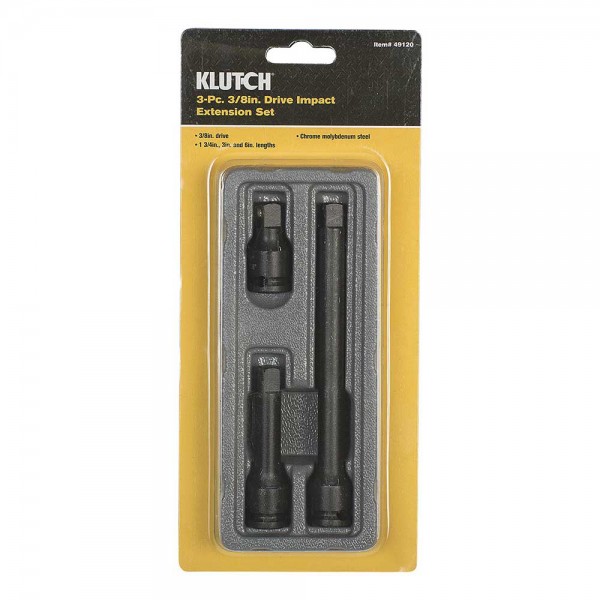 Klutch 49120 Drive Impact Extension Set 3/8-In.