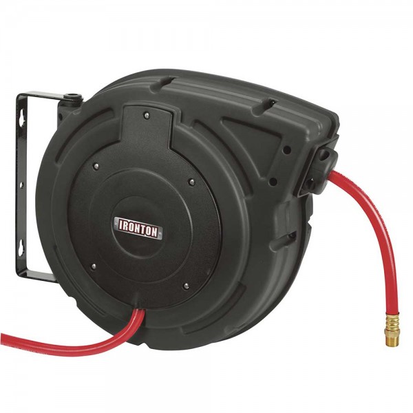Ironton 49596 Compact Air Hose Reel With Polymer Hose 3/8-In. x 50-Ft