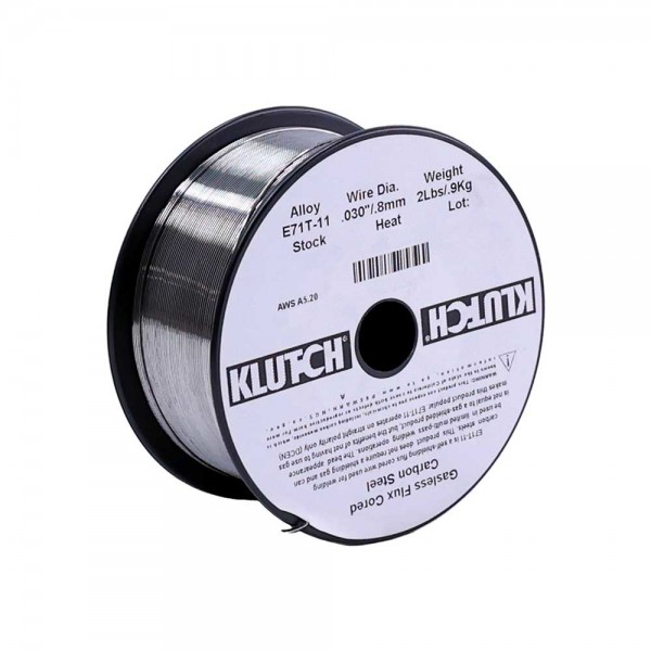 Klutch 5018074 E71T-11 Carbon Steel Flux-Core Welding Wire 2Ib Spool, Size 0.03-In.