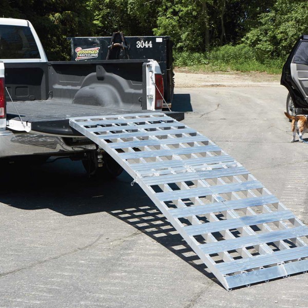 Ultra-Tow 53187 Bi-Fold Arched Aluminum Loading Ramp Set | 3000-Lb. Cap | 8ft.L