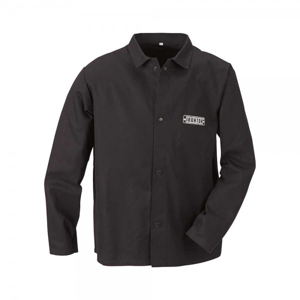 Ironton 54151 Flame-Resistant Welding Jacket Medium Black