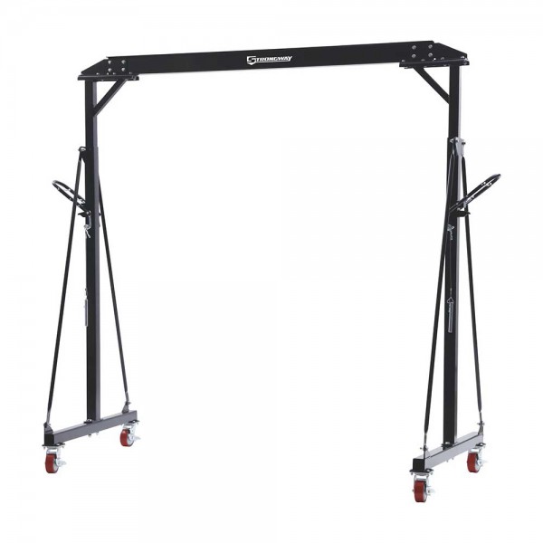 Strongway 57021 Adjustable Gantry Crane 2000 Lb. Capacity 7 ft. 10-3/10 in. to 11 ft. 9-1/2 in. Lift