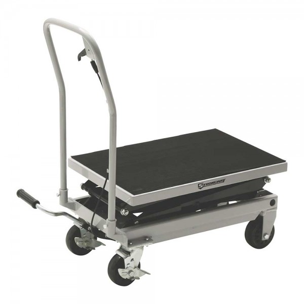 Strongway 57755 2-Speed Hydraulic Rapid XT Lift Table Cart 500 Lb. Capacity, 50-3/4 in. Lift Height