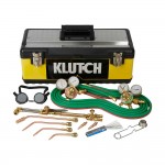 Klutch 58463 Medium-Duty Cutting and Welding Outfit with Tote - Oxyacetylene Victor-Style, 11-Piece Set