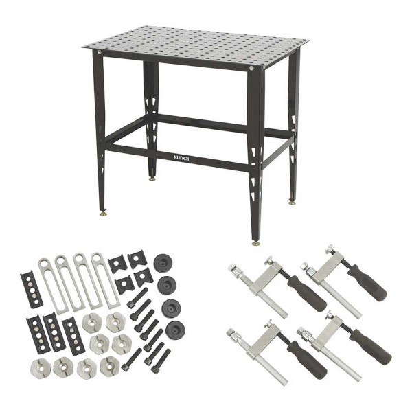 Klutch 61158 Klutch Steel Welding Table Includes Tool Kit 36 in. L x 24 in. W x 33-1/4 in. H