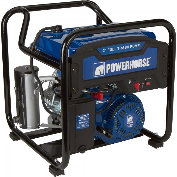 Powerhorse 750126.POW Trash Water Pump, 2in. Ports, 11,000 GPH, 3/4in, 212cc OHV Engine