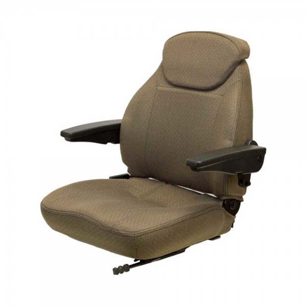 M&K 8283.KMM Uni Pro, KM 440 Seat Assembly with Armrests, Brown Cordura Fabric