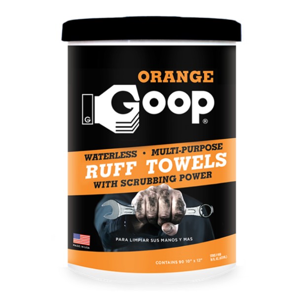 Goop Multi-Purpose Hand Cleaner 950.GOOP Orange Goop Ruff Towel, 72 Count