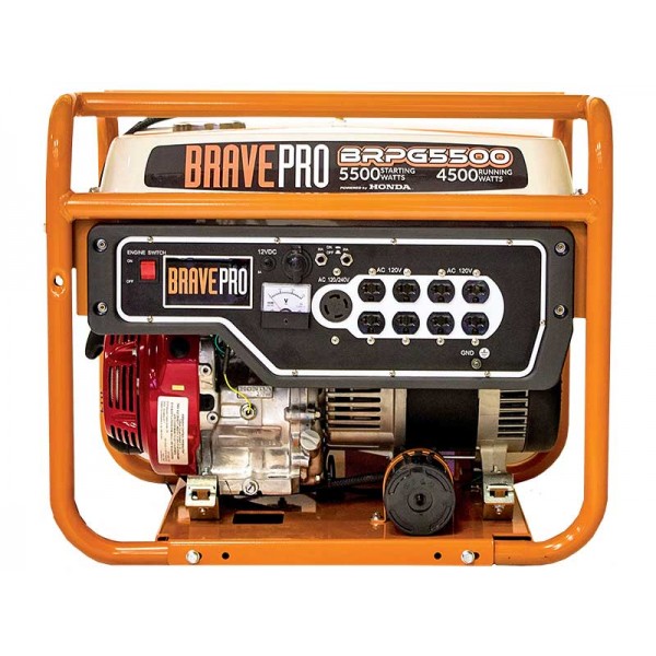 Brave 5,500 Watt Generator Honda 270cc 120/240 AC / 12V DC BRPG5500