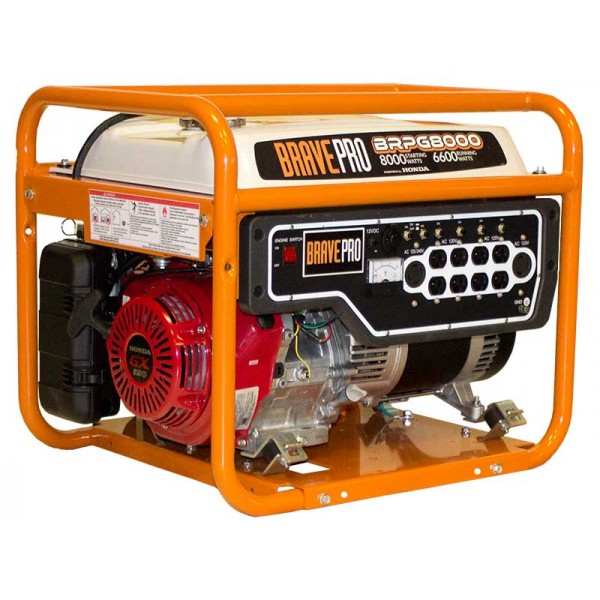Brave 8000 Watt Generator Honda 389cc 120/240AC / 12V DC BRPG8000