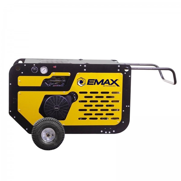 Emax EGS070PT Rotary Screw Compressor, Portable 24HP Kohler Command Pro Engine 70CFM