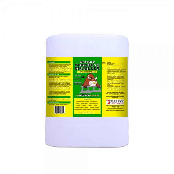 Bullseye Products LDISC-005 Super Quick Concrete Dissolver, 5 Gallon
