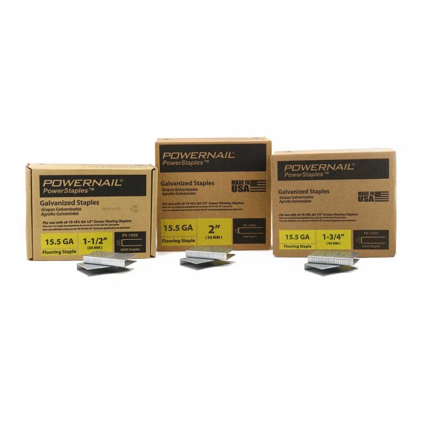 Powernail PS1505 15.5-Gauge PowerStaples™ 1-1/2 in. Hardwood Flooring Staple 1 - 5,000 Count Box