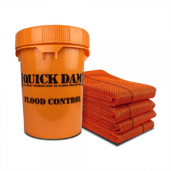 Quick Dam QDGG10-4HV Water Barriers 10-Ft. Hi-Vis, 4/Bucket