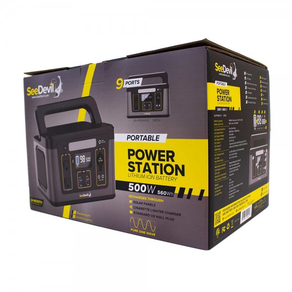 SeeDevil SD-PPS500-G1 500W, 560Wh Portable Power Station