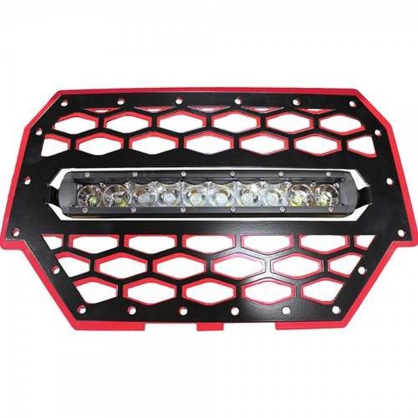 TigerLights TLRZR1000RWL Red Grille W/ 10" Single Row Bar