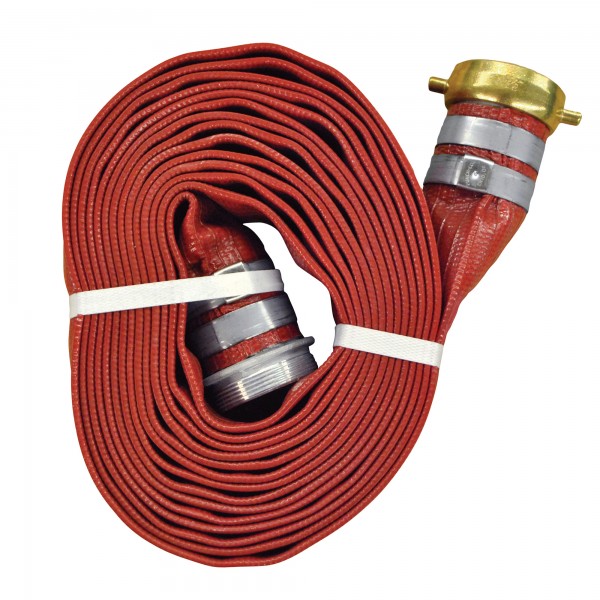 JGB A008-0641-1650 Discharge Hose, Standard Male and Female Threaded, MXF Water Shanks, 4" x 50' 
