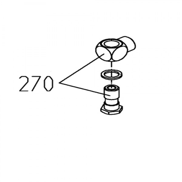 Diamond Product 2701094 Angle Screw 90 Degree Water Connection Fitting